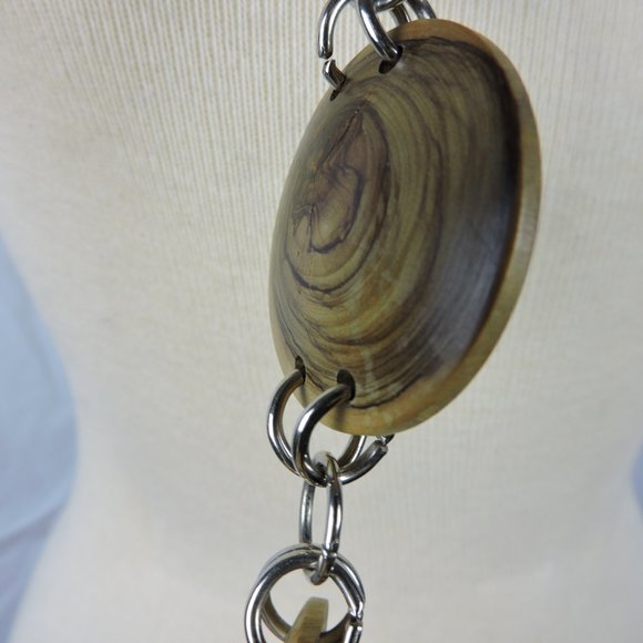 Vintage Wood Medallion Hip Belt Pendulum - Picture 7 of 8